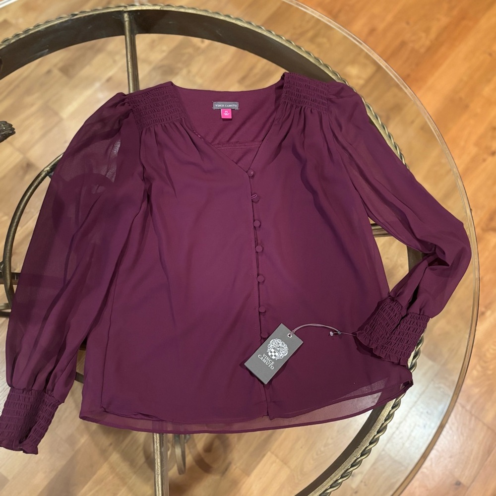 Vince Camuto Deep Purple Blouse